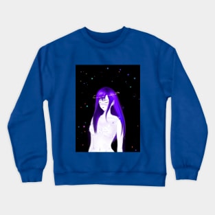 Galaxy moon girl Crewneck Sweatshirt